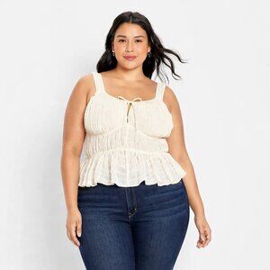 NWT Future Collective - Women's Gathered Babydoll Top - Future Collective